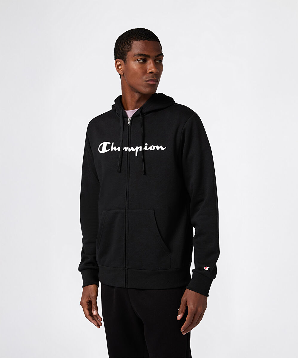 Champion Script Shop Full Zip Hoodie Sweatshirt