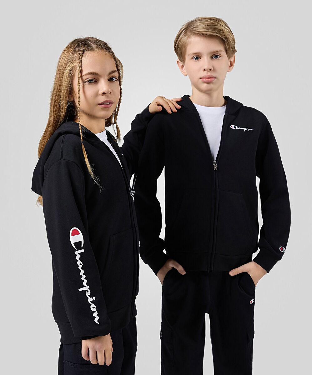 Champion Script Shop Hooded Full Zip Sweatshirt