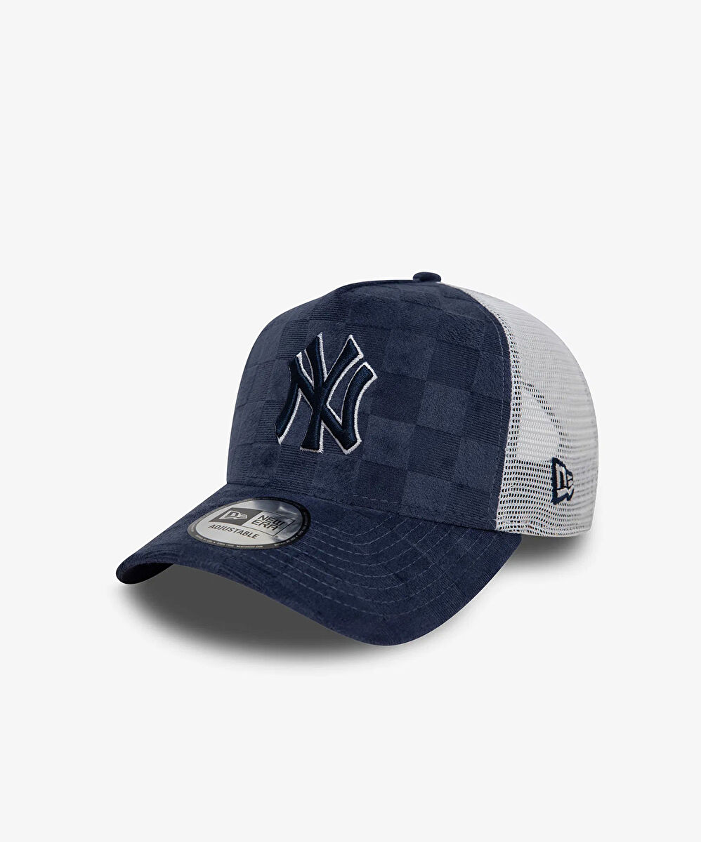 New Era New York Yankees Tonal Check A-Frame Trucker 9Forty