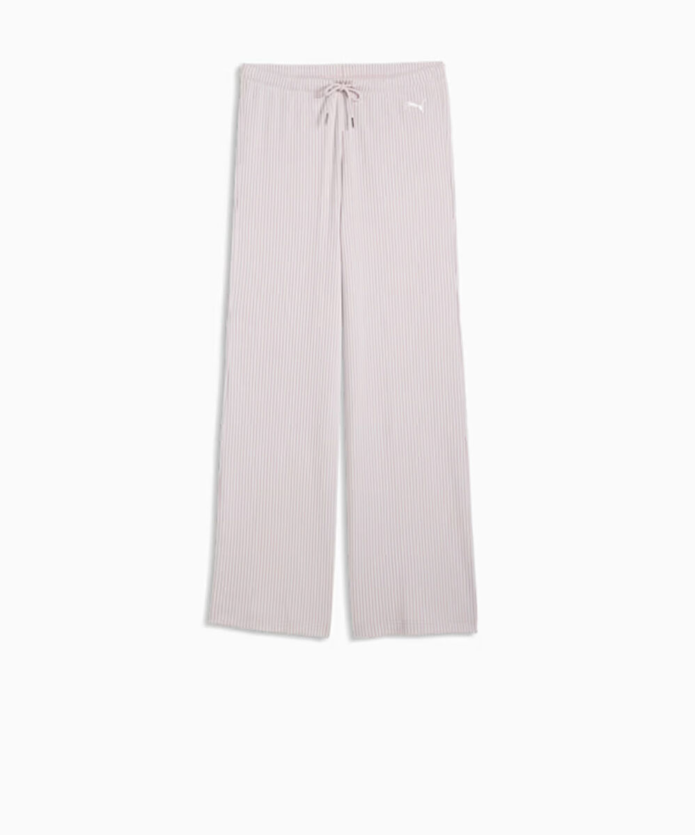 Puma Essentials Ribbed Wide Leg Soft Touch Pants