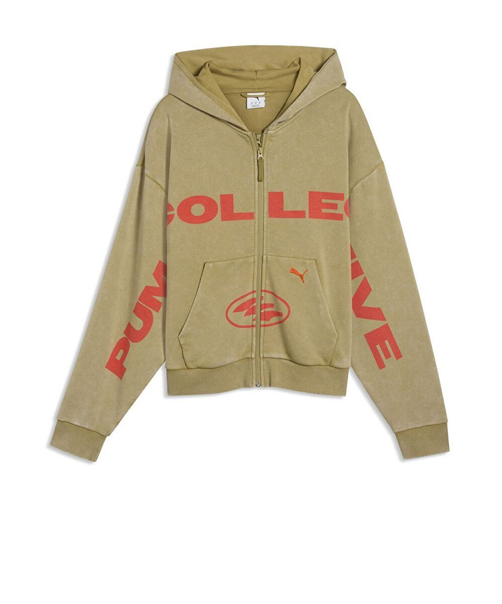 Puma SPC Boxy Washed Full Zip Graphic Hoodie