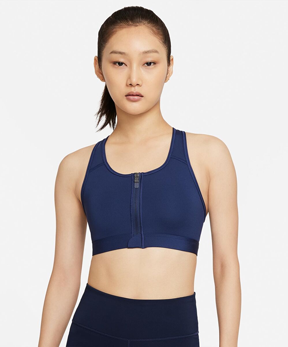 Nike Swoosh Medium-Support Padded Zip-Front Sports Bra