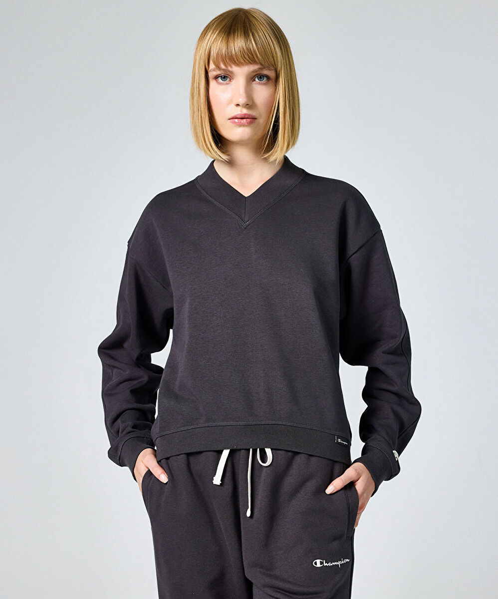 Champion Eco Future Crewneck Croptop Sweatshirt