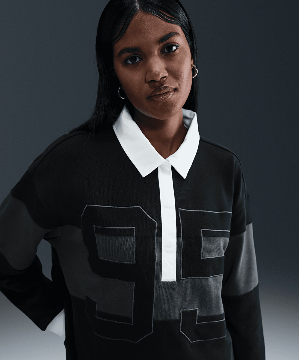 Nike Sportswear Long-Sleeve Graphic Polo Top