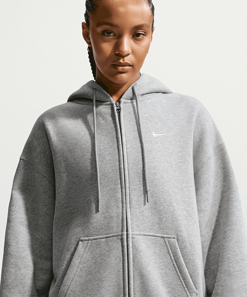 Nike Studio Fleece Medium Weight Oversized Full-Zip Hoodie