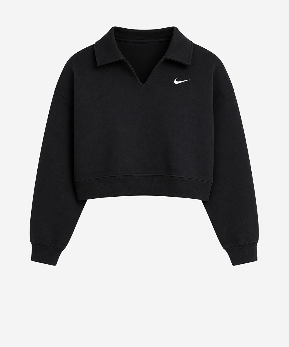 Nike Studio Fleece Oversized Cropped Polo