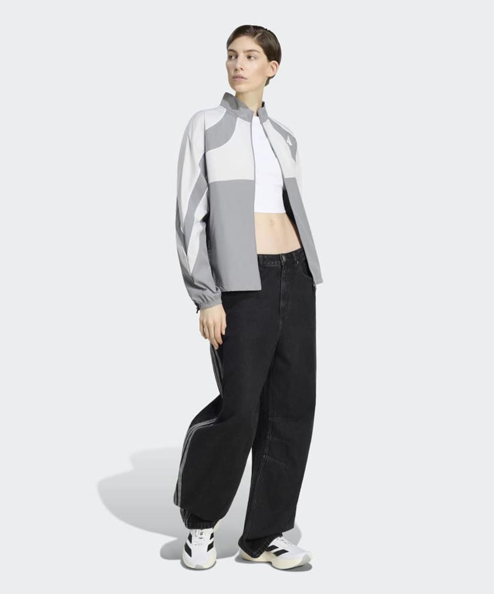 adidas High Rise Barrel Leg Denim Pant