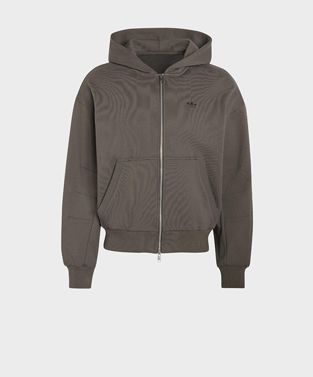 adidas Premium Essentials Cropped Full Zip Hoodie