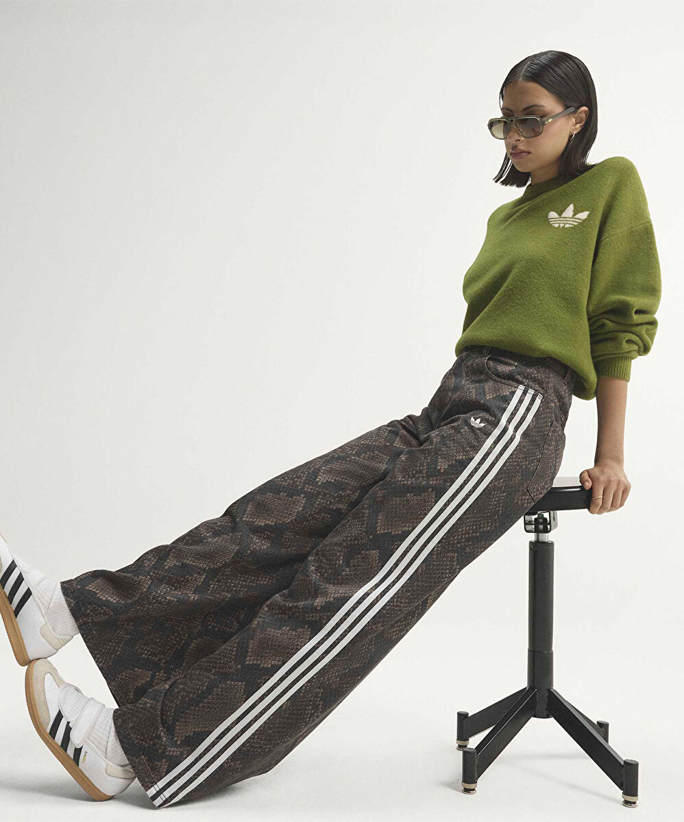 adidas Snake Print Denim Loose Trousers