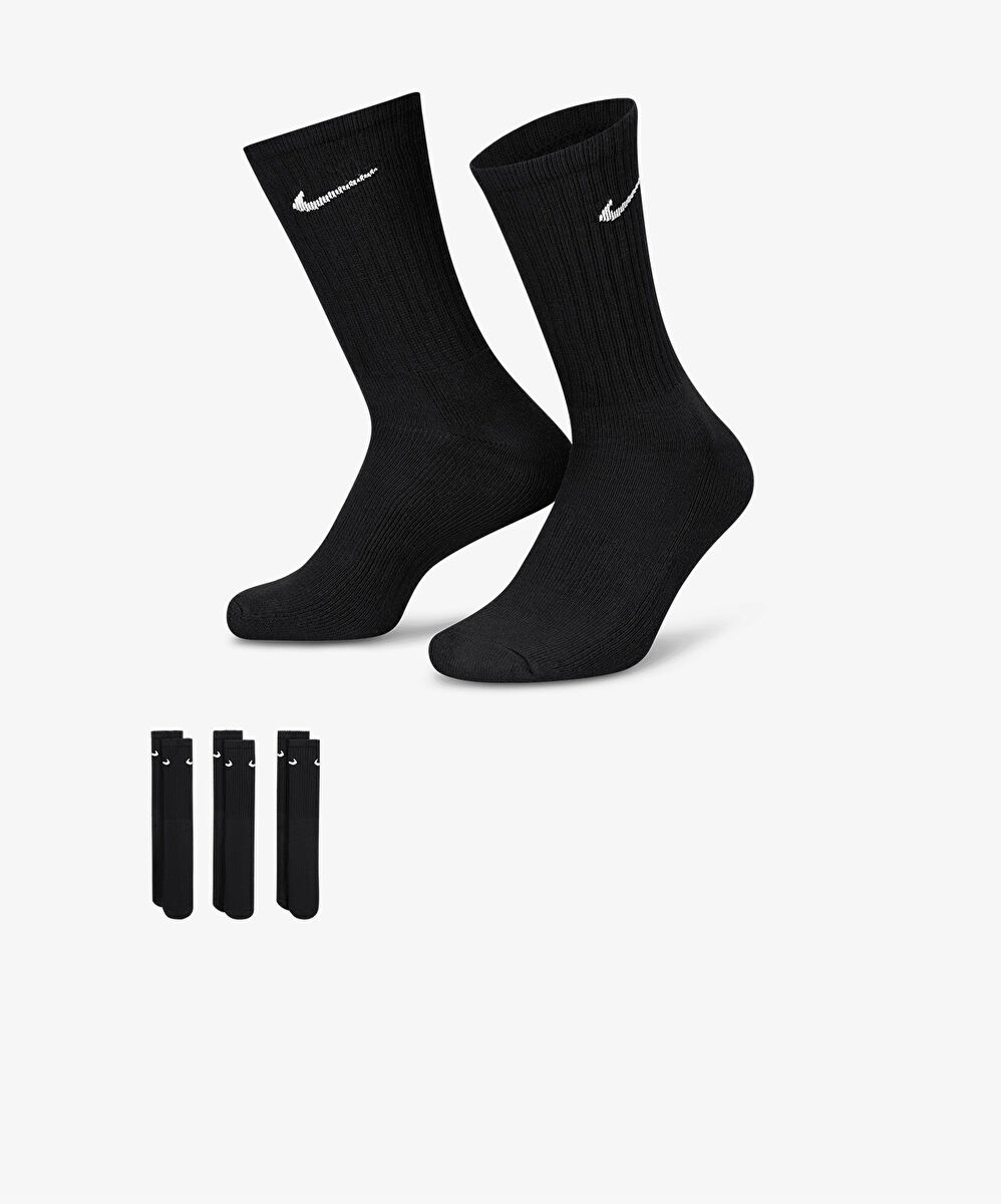 Nike Cushioned Training Crew Socks 3'lü Paket