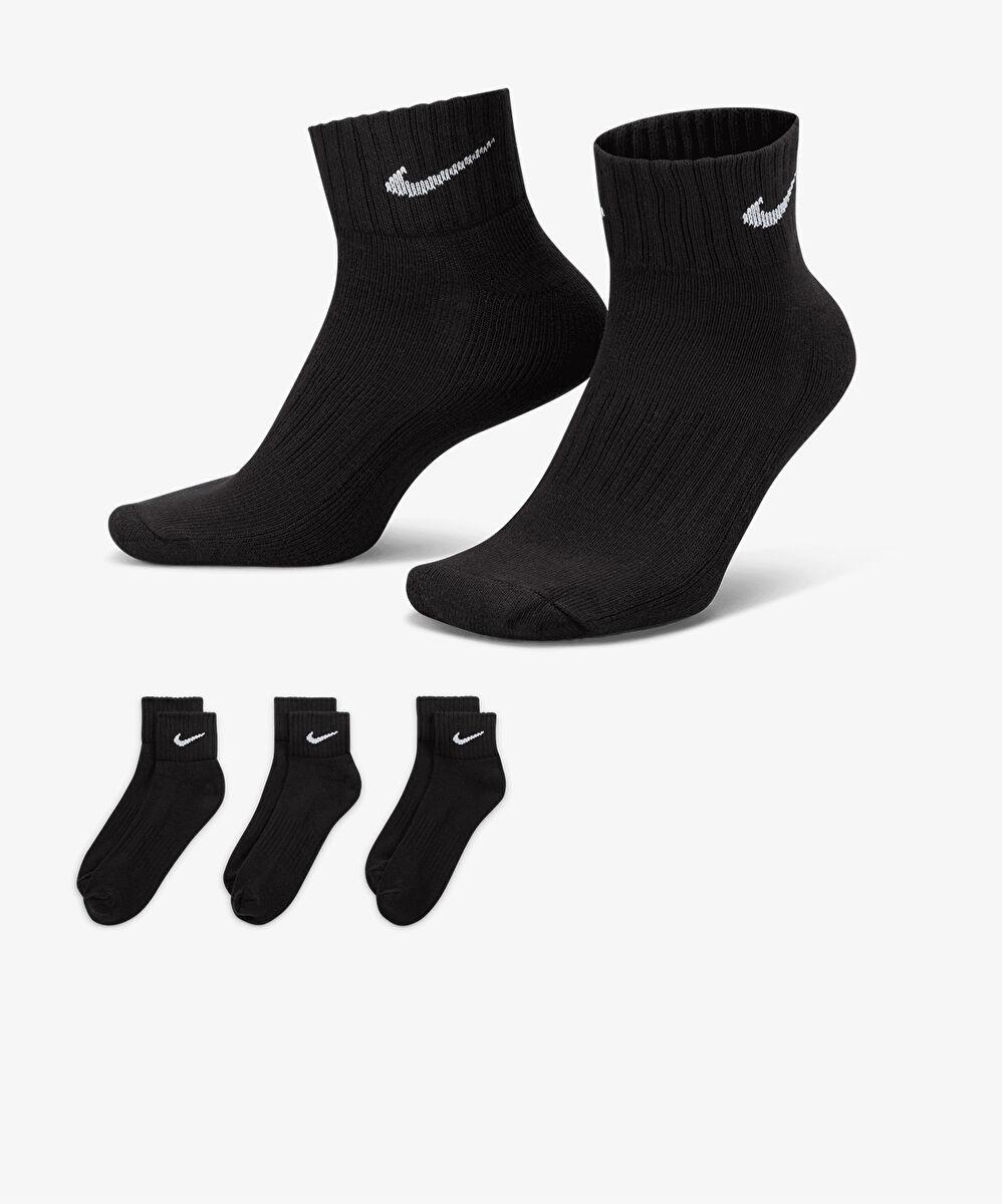 Nike Cushioned Quarter Socks 3lü Paket