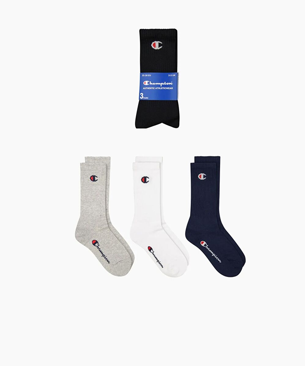 Champion Basics  Crew Socks 3lü Paket