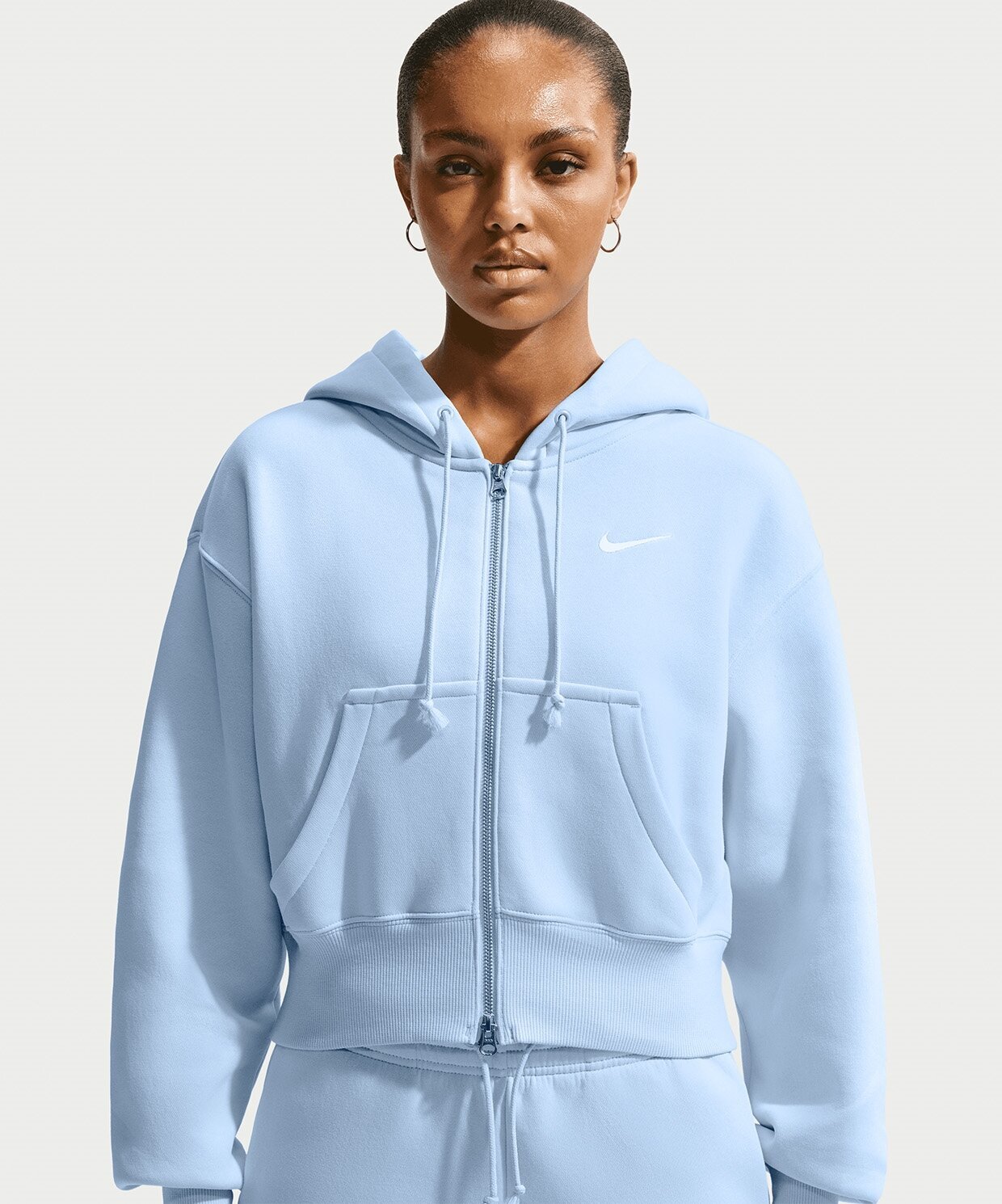 Nike Sportswear Phoenix Fleece Loose Full-Zip Cropped Hoodie